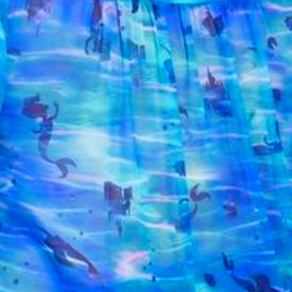 ❤️NWT VINTAGE TORRID TOP - DISNEY PRINCESS ARIEL LITTLE MERMAID CHIFFON BLOUSE - Picture 2 of 10